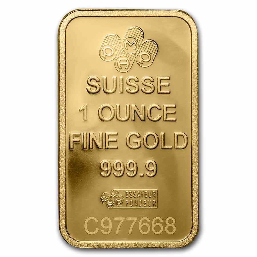1 oz Gold Bar – PAMP Suisse Lady Fortuna Veriscan® (In Assay)