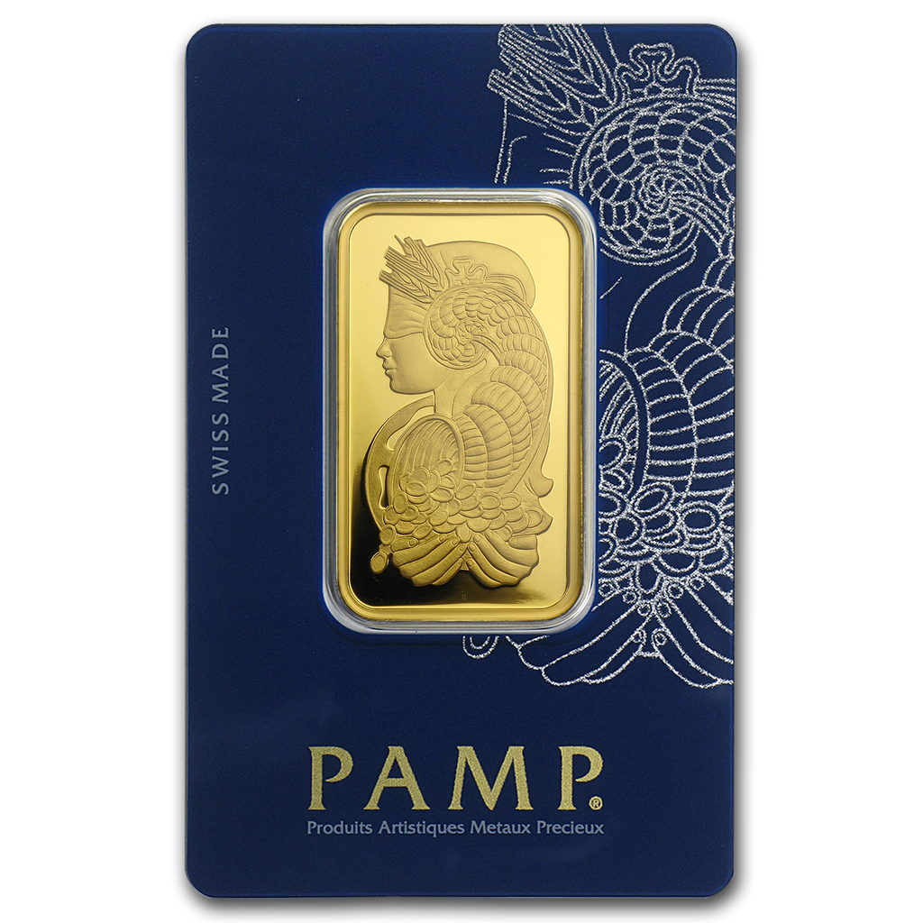 1 oz Gold Bar – PAMP Suisse Lady Fortuna Veriscan® (In Assay)